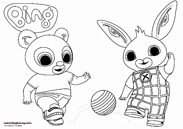 Bing & Pando Colouring Sheet